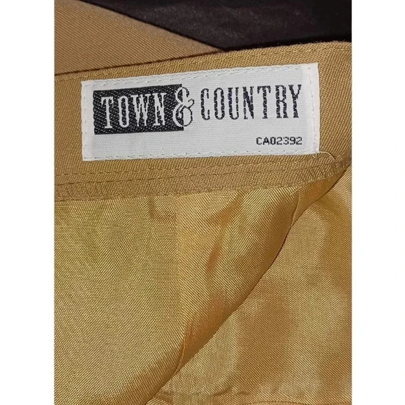 Town & Country A Line Tan Skirt Size 10 - Picture 7 of 8